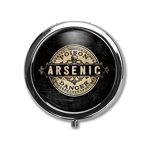 Arsenic Vintage Style Pill Box Case Pillbox Holder Trinket Stash Box Arsenic Vintage Style Medicine Vitamin Pill Organizer Case