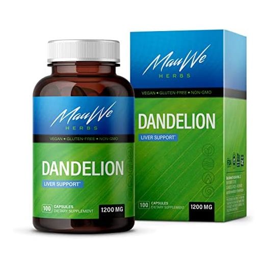MAUWE HERBS Dandelion Root Capsules, Organic Taraxacum Officinale Extract