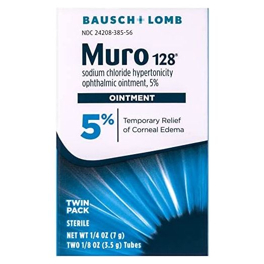 MURO 128 (Sodium Chloride Hypertonicity Ophthalmic Ointment, 5%) TWIN PACK