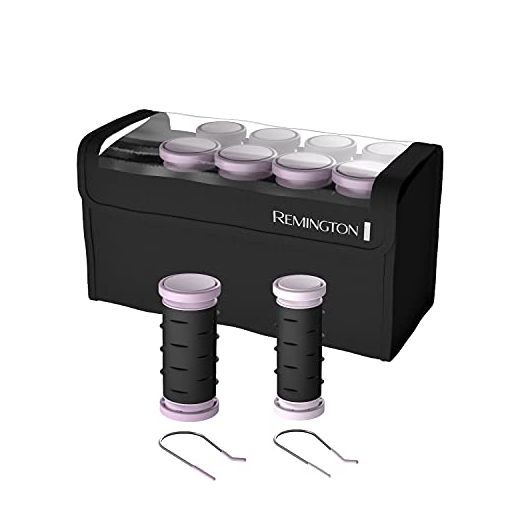 Remington H1018 Compact Ceramic Worldwide Voltage Hair Setter & Rollers, 1-1 ¼" Purple/Black, Original Version, 10 Piece Set