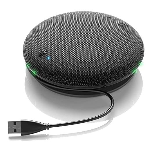 INNOTRIK Bluetooth Conference Speaker with Microphone | 360-Degree Voice Pickup & Noise Canceling Conference Room Omnidirectional Microphone | USB Conference Microphone Bluetooth Speakerphone