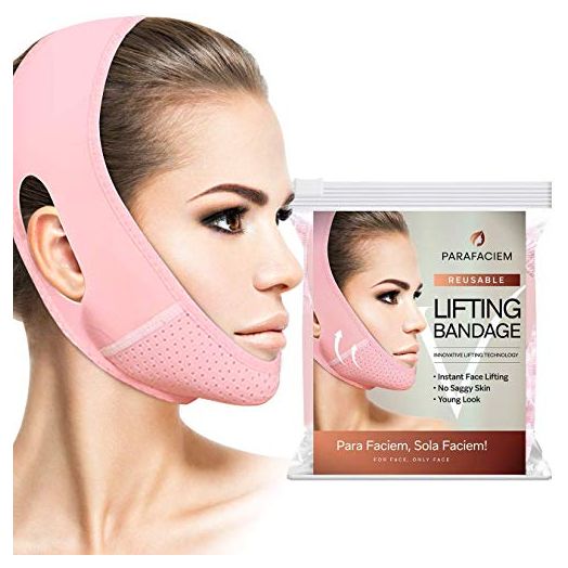 ParaFaciem Reusable V Line Mask Facial Slimming Strap Double Chin Reducer Chin Up Mask Face Lifting Belt V