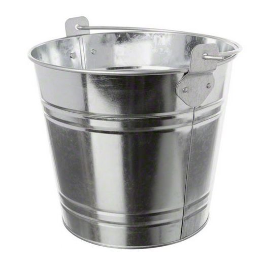American Metalcraft PTUB87 Natural Galvanized Steel Pail with Handle, 1.16-Gallon, 8" Diameter, Silver