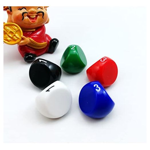 Bescon Polyhedral Dice 3-Sided Gaming Dice, D3 die, D3 dice, 3 Sides Dice, 3 Sided Cube