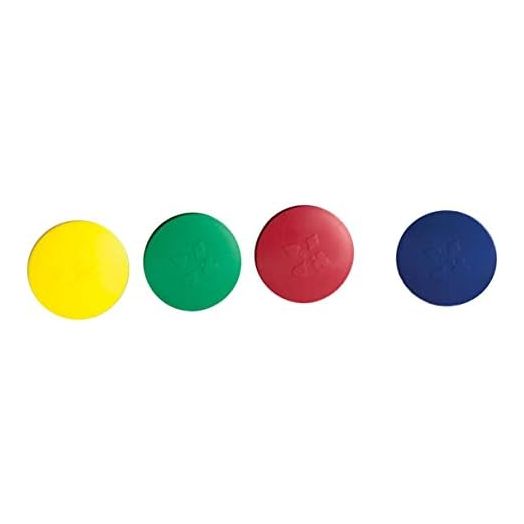CHH Round Card Holders with Case in Red, Yellow, Green & Blue, Multi