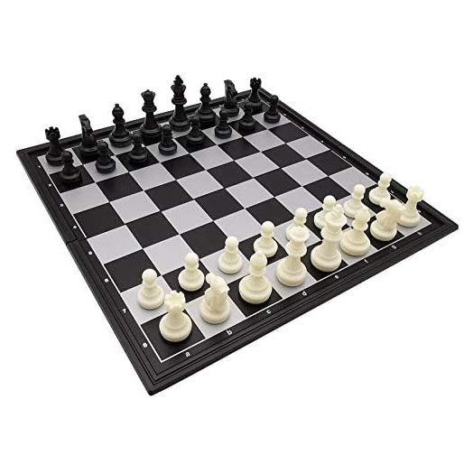 12.5" Magnetic Chess Set with Folding Chess Board Outdoor Travel Portable Chess Set for Adults and Kids
