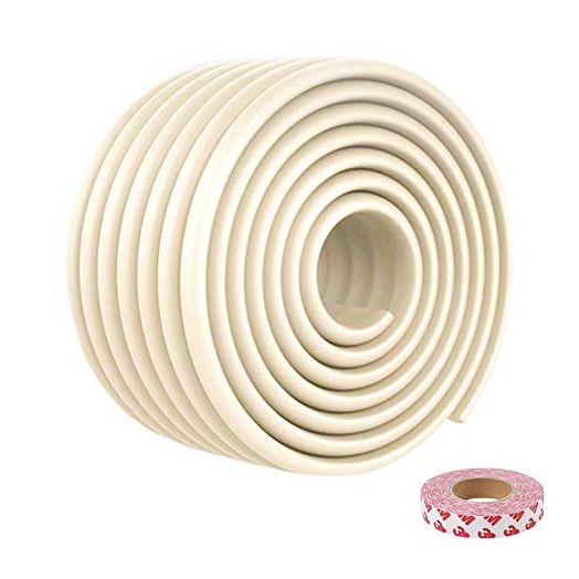 Baby Proofing Edge Guards 15.7ft Extra Wide Edge Protectors with Adhesive Tapes for Table, Desk, Fireplace(Beige)