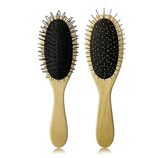Wig Brush for Synthetic Wigs, Detangling Wigs Professional Wood Handle Hair Comb Wig Brush Set, WB-1