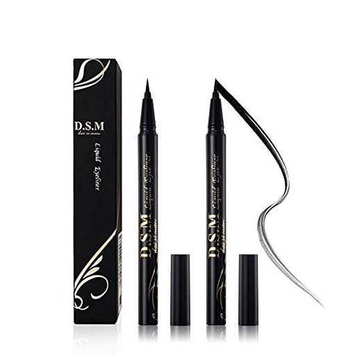 SEILANC Waterproof Liquid Eyeliner &Smudgeproof Eye Liner Precise Eyeliner Pen for All Day with Slim Tip, Black (2 Pack)