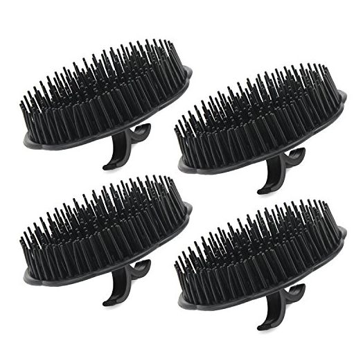 Segbeauty Mens Shampoo Brush, 4pcs Scalp Massager Brushes, Massage Hair Brush Floriated Shower Comb for Deep