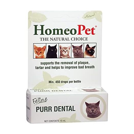 HomeoPet Feline Purr Dental, Dental Care for Cats, 15 Milliliters
