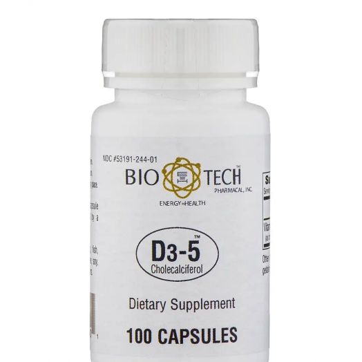 Bio-Tech Pharmacal D3-5 Cholecalciferol - 100 Capsules