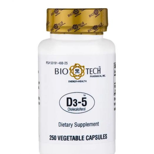 Bio-Tech Pharmacal D3-5 Cholecalciferol - 250 Vegetable Capsules