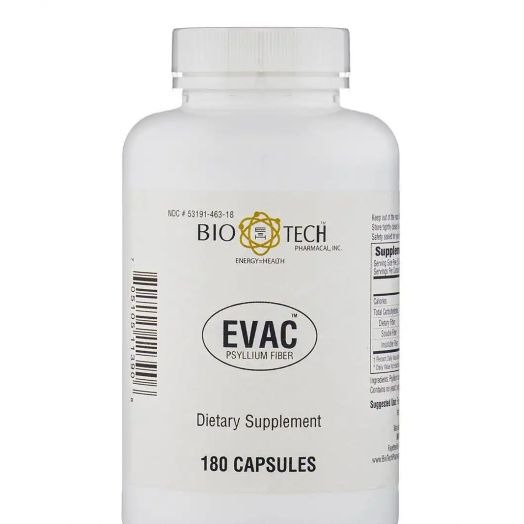 Bio-Tech Pharmacal Evac Psyllium Husk - 180 Capsules