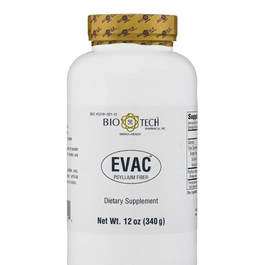 Bio-Tech Pharmacal Evac Psyllium Husk Powder - 12 oz (340 Grams)