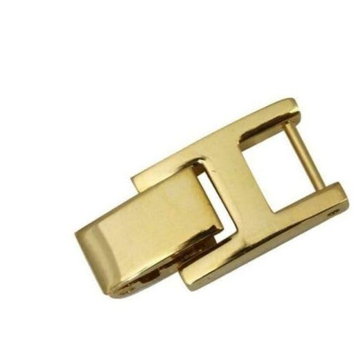 Womens watch or bracelet FOLD OVER CLASP BRACELET EXTENDER LINK Gold color 10mm WIDE/TONGUE IS 4MM WIDE/ 5mm opening MEASURE YOUR ITEM :