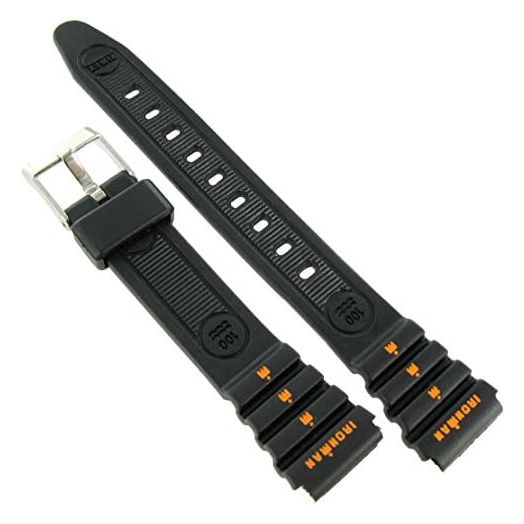 TIMEX 15MM WOMENS BLACK RUBBER IRONMAN TRIATHLON SPORT WATCH BAND STRAP .FITS SMALL TO MEDIUM SIZES