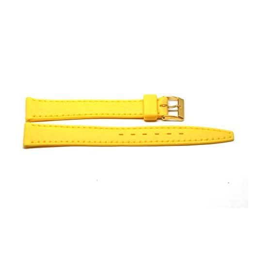 14MM Yellow Rubber Sport Watch Band Strap