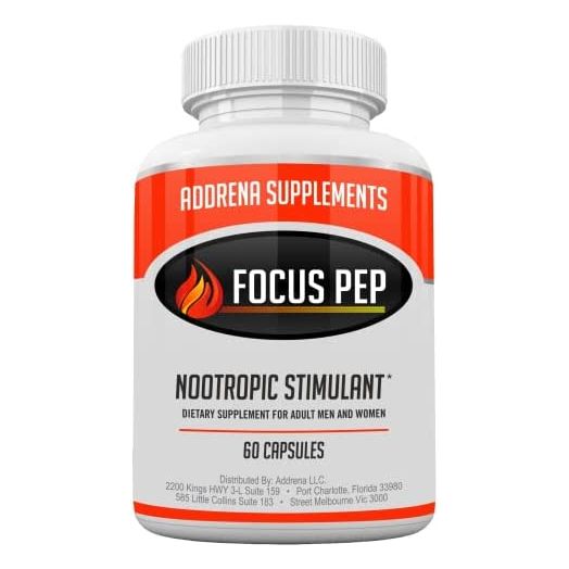 Focus Pep OTC Stimulants Brain Boosting Dietary Supplement, 1207 mg, 60 Pills