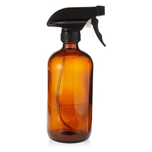 Empty Amber Glass Spray Bottle, Large 16 oz Refillable Container is