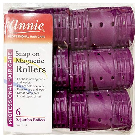 Annie- Professional Snap on Magnetic Rollers, Size (X Jumbo), (1) Pack, Dry or Damp Sets, #59247 in Beauty