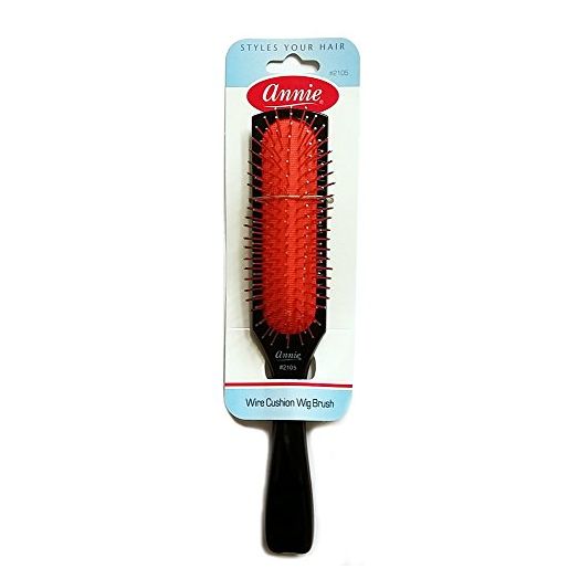 Annie, Wire Cushion Wig Brush, (3.7) oz, (4"), Untangle Any Wig With Ease, For Use on Wigs and Dolls