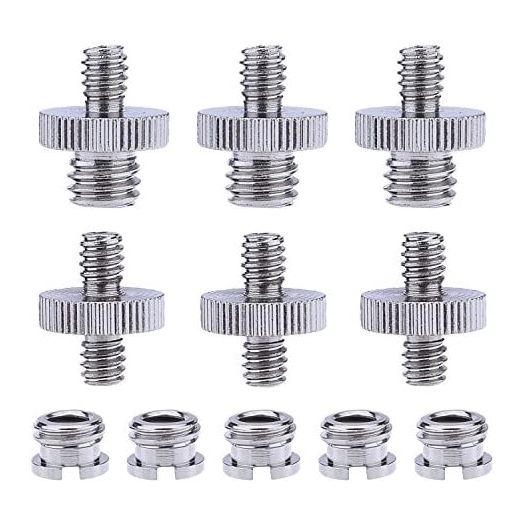 Sunmns 1/ 4 inch and 3/ 8 inch Converter Screw Adapter Mount Set for Camera/ Tripod/ Monopod/ Ballhead/ Light Stand