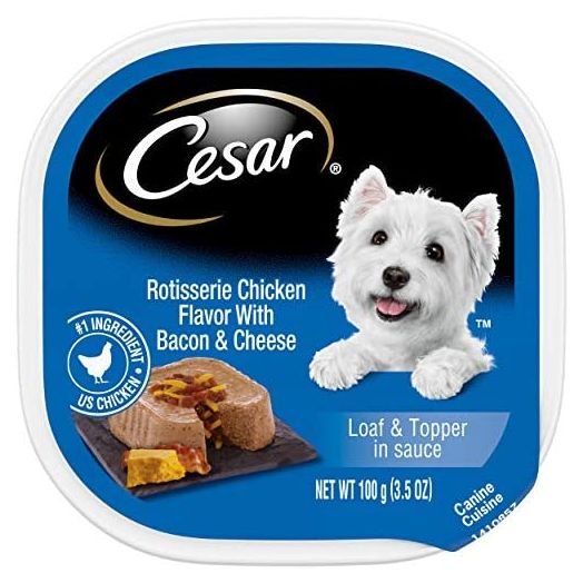 Cesar Savory Delights Loaf & Topper in Sauce Wet Dog Food, Pack of 24
