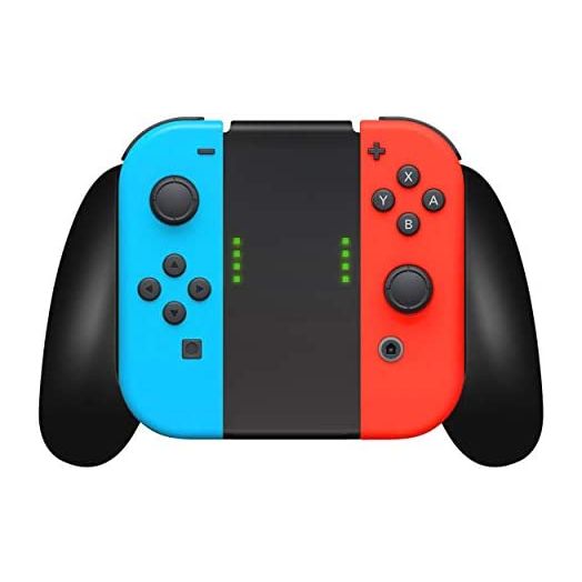 TALK WORKS Joycon Comfort Grip for Nintendo Switch - Joy-Con Controller Game Accessories Handheld Joystick Remote Control Holder Joy Con Kit - Black