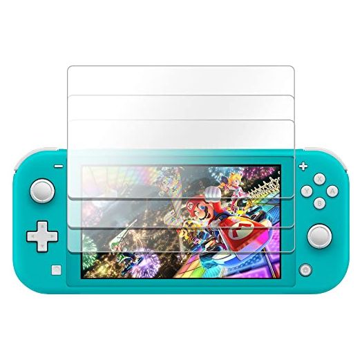TALK WORKS Nintendo Switch Lite Screen Protector - Scratch, Crack Resistant, Ultra-Thin HD Touchscreen Tempered Glass Cover (Pack of 3)