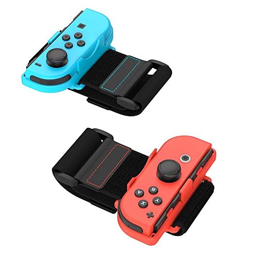 TALK WORKS Joycon Wrist Band Straps for Nintendo Switch - Wrist Straps for Just Dance 2021, 2020, 2019, 2018, 2015 - Adjustable Right/Left Controller Joy Cons Accessories