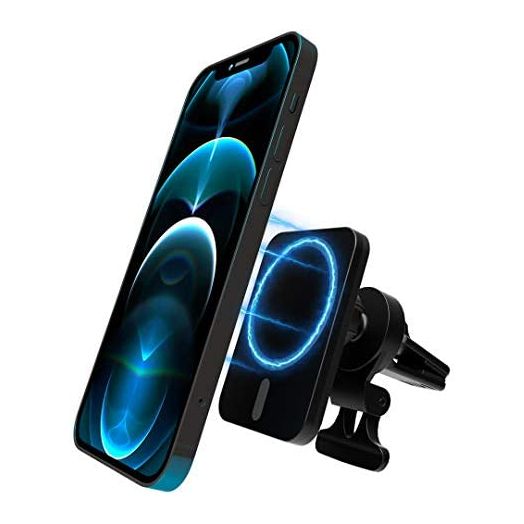 TALK WORKS Car Mount Compatible with Magsafe Accessories for iPhone 12, 13 - Air Vent Square Magnetic Holder Stand for iPhone 13, 12, Mini, Pro/Max