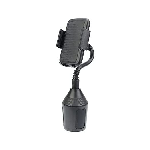 TALK WORKS Cupholder Phone Holder for Automobile, Truck - Adjustable Base Flexible 8" Gooseneck Car Cell Phone Holder Cup Mount (Black)