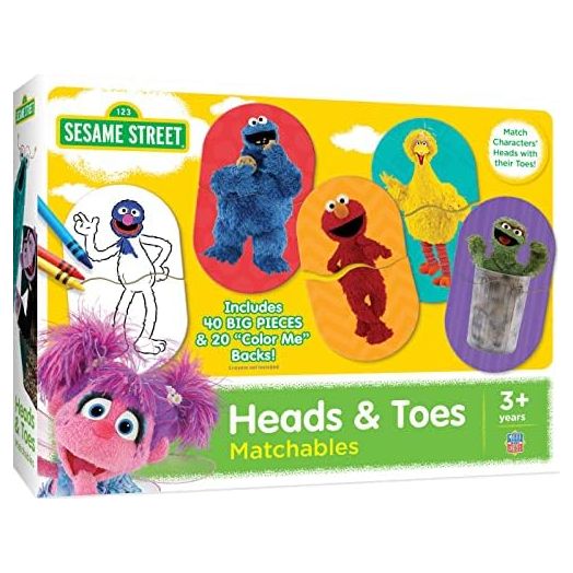 MasterPieces Kids Games - Sesame Street Heads & Toes Matching Game - Fun and Educational - Laugh and Learn