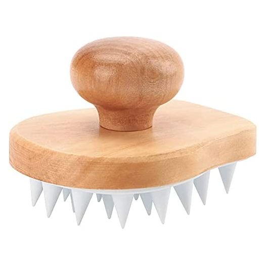Scalp Massager Shampoo Brush, Wooden Wet and Dry Hair Scalp Care Brush