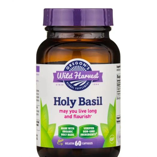 Oregon's Wild Harvest Holy Basil - 60 Gelatin Capsules
