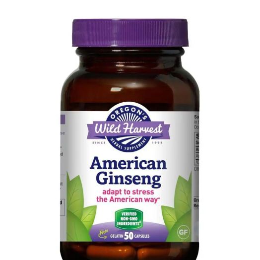 Oregon's Wild Harvest American Ginseng - 50 Gelatin Capsules