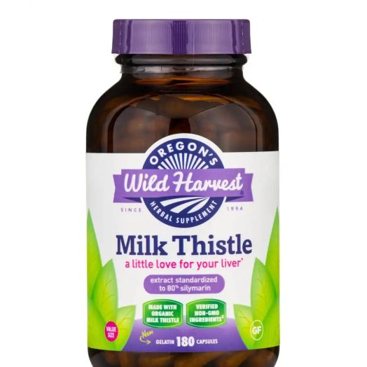 Oregon's Wild Harvest Milk Thistle - 180 Gelatin Capsules