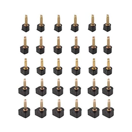 sansheng 30 PCS Shoe Repair Stiletto Replacement Heels Tips, High Heel Shoe Repair Tips Taps Dowel Lifts Replacement (Black)5 Different Sizes