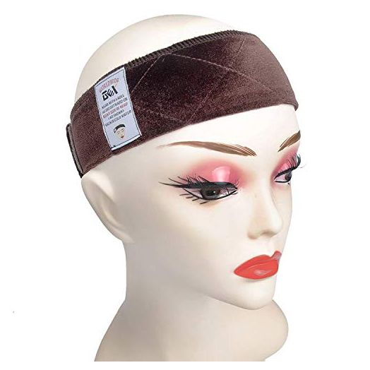 GEX Adjustable Velvet Wig Grip Band No Slip for Wigs (Dark Brown)