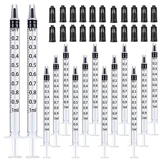 1ml Syringes with Caps (Pack of 50pcs)