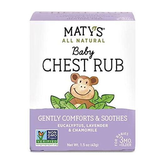 Maty's All Natural Baby Chest Rub - Petroleum Free - Made with Soothing Lavender and Chamomile - 1.5 oz.