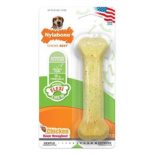 Nylabone Flex Moderate Chew Dog Toy Chicken Medium/Wolf (1 Count)