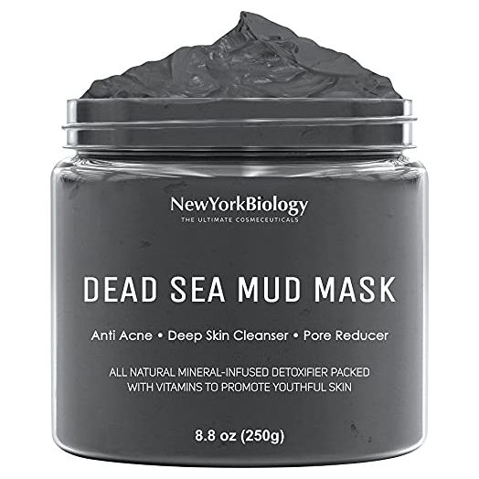 New York Biology Dead Sea Mud Mask for Face and Body - Spa Quality Pore Reducer for Acne, Blackheads and Oily Skin, Natural Skincare for Women, Men - Tightens Skin for A Healthier Complexion - 8.8 oz