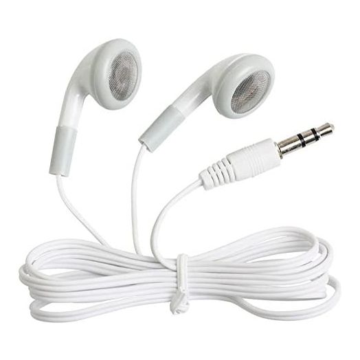 Wholesale Bulk Earbuds Headphones 100 Pack Kids Earphones for School Classroom Students Children and Adults - White