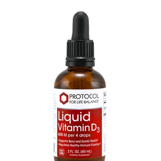 Protocol for Life Balance Liquid Vitamin D3 400 IU per 4 drops - 2 fl. oz (60 ml)