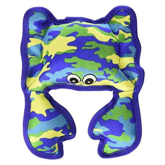Petlou Seawarrior Crab Durable Plush Soft Squeaks Interactive Dog Chew Toy 11"