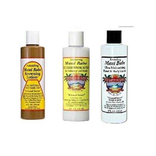 Maui Babe 8oz Browning, After Browning, and Hand and Body Lotion 3 Piece Set