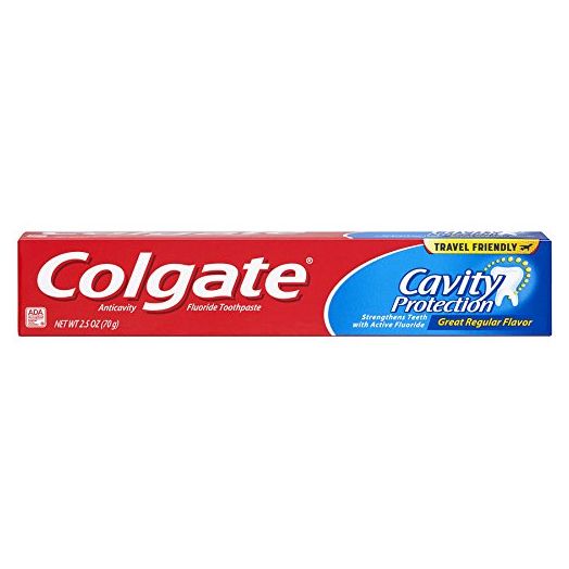 Colgate Cavity Protection Travel Toothpaste with Fluoride, ADA Accepted, TSA Approved Size, 2.5 Ounce (Pack of 6)
