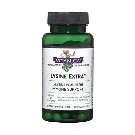 Vitanica Lysine Extra, Immune System Support, Vegan, 60 Count